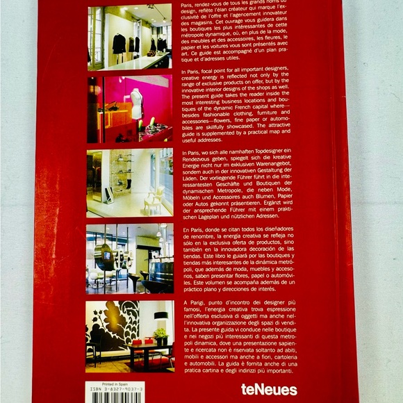 Cool Shops Paris Book teNeues 2005. Very Chic 9x6 Inches Great Designer Pictures - Picture 2 of 8